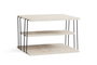 Hanah Home Mesa Lateral Black Travertine 2 Niveles Mármol Elegante Sofisticada para Sala de Estar Dormitorio Oficina Diseño Lujo Calidad Duradera Metal